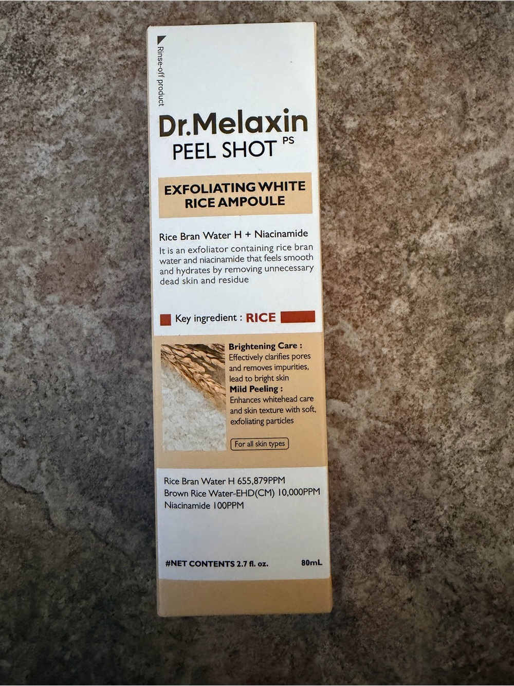 Dr. Melaxin Peel Shot Exfoliating White Rice Ampoule